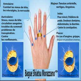 BAGUE SANTE BIEN ÊTRE MORAZZANO, façon Plaqué OR