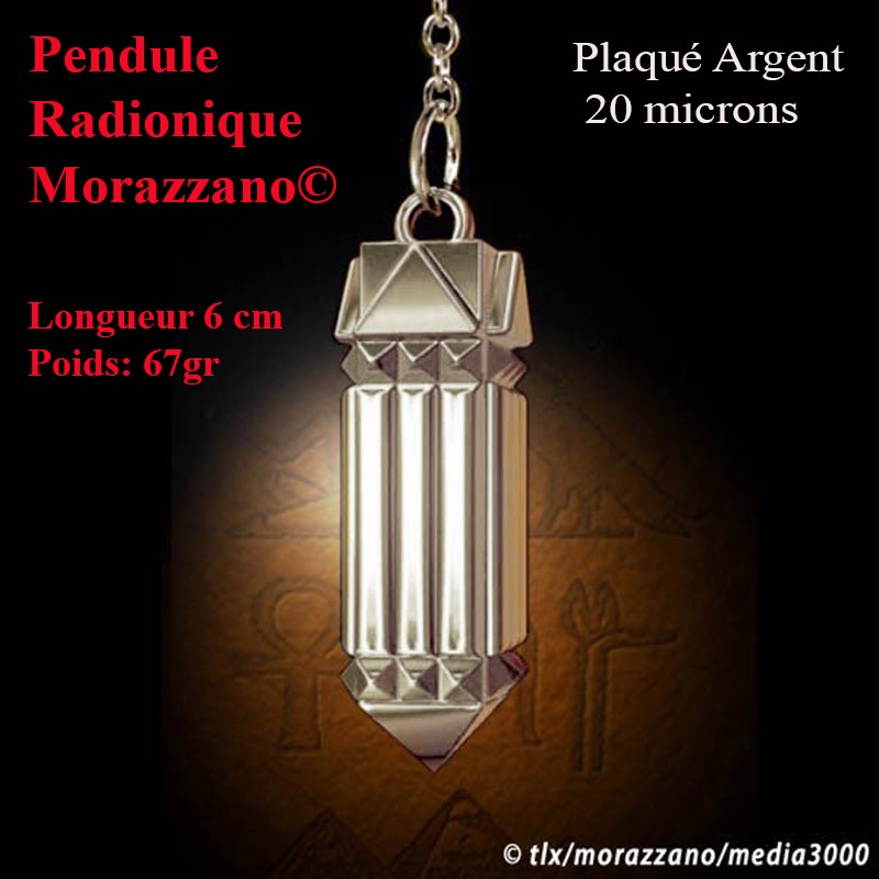PENDULE RADIONIQUE MORAZZANO© PLAQUE ARGENT